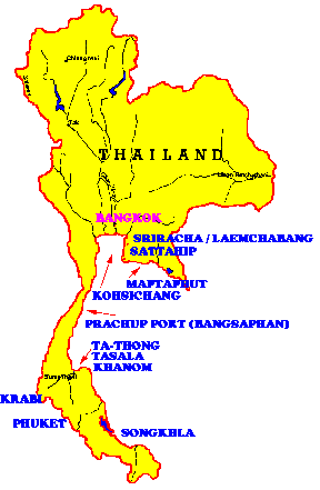 Thayan Map Map of Thailand